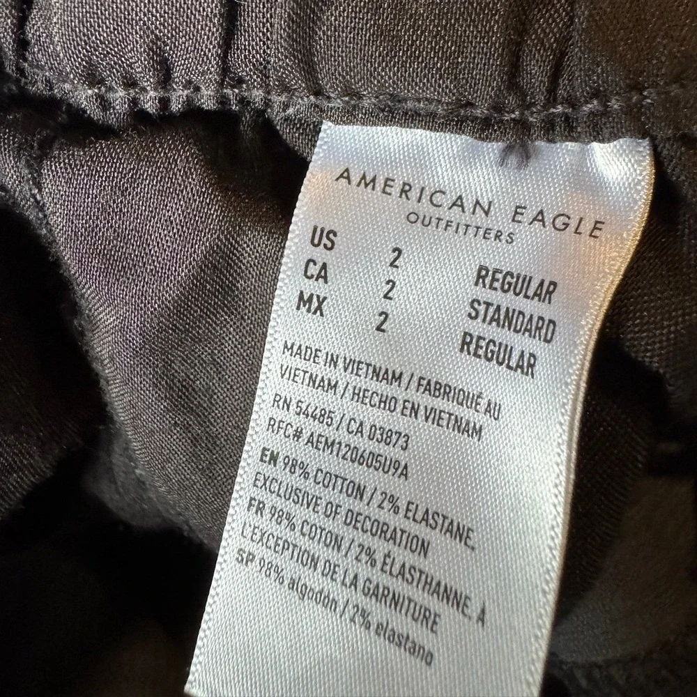 American Eagle Outfitters Corduroy Wide Leg Barrel Pants Stretch Size‎ 2 (1001)